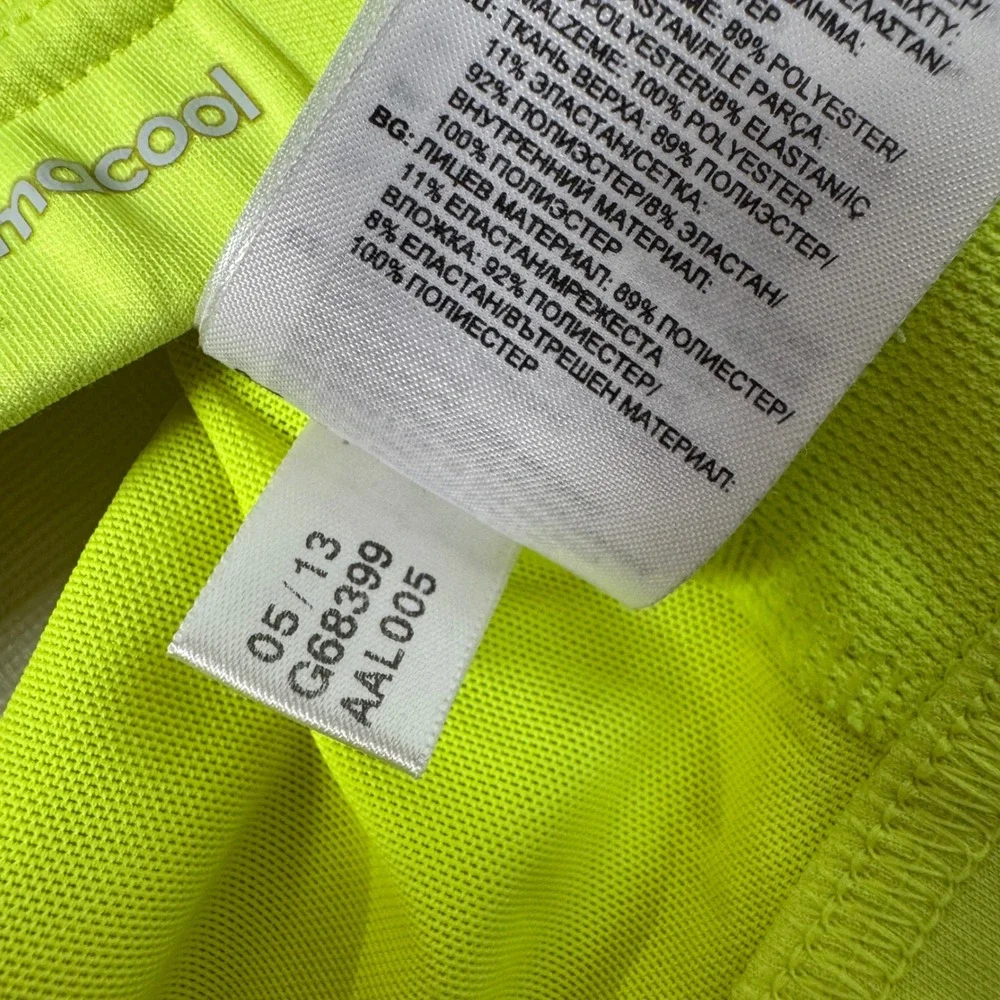 Adidas Womens Climacool Sports Bra Neon Yellow Green G68399 Size Large
